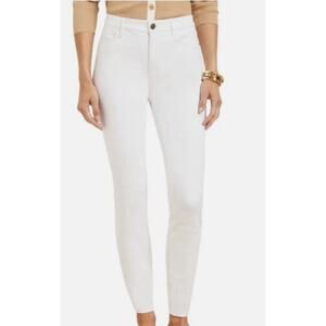 Talbots Flawless white denim size 8 high waist jegging ankle cotton jeans